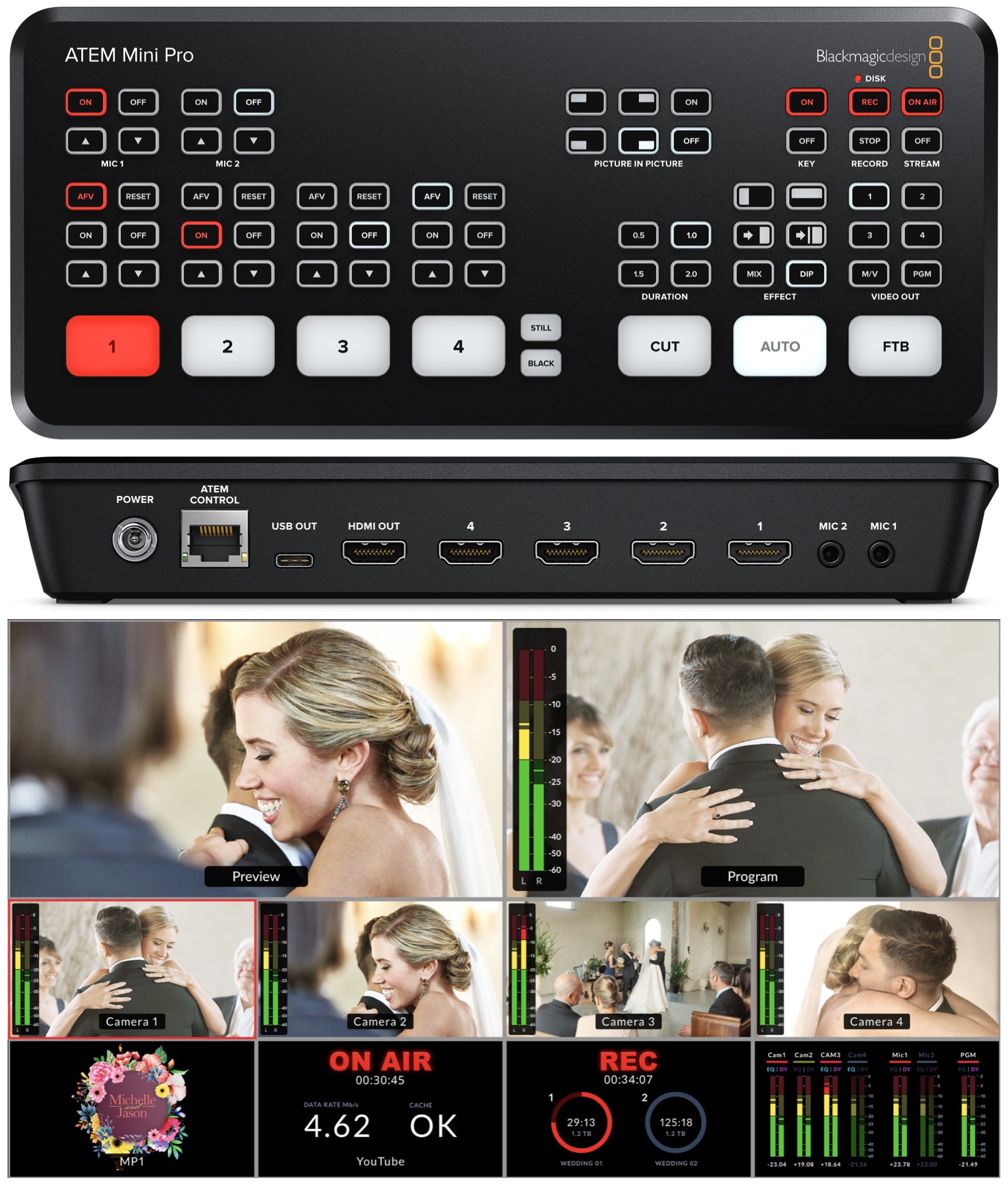Blackmagic ATEM Mini Pro - HDMI Streaming mixer - Avacab